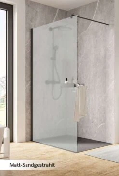 Schulte Garant 2.0 Duschwand Walk In Mit Ablage Black Style -Schulte 18529 8