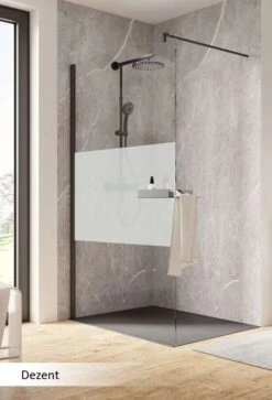 Schulte Garant 2.0 Duschwand Walk In Mit Ablage Black Style -Schulte 18529 9