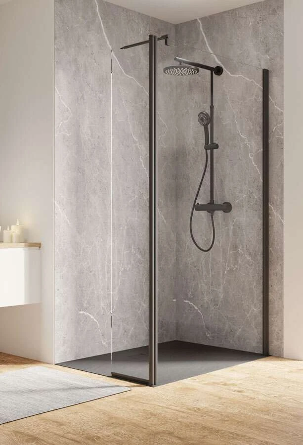 Schulte Garant 2.0 Duschwand Walk In Mit Beweglichem Element Black Style 1 Schulte Garant 2.0 Duschwand Walk In Mit Beweglichem Element Black Style