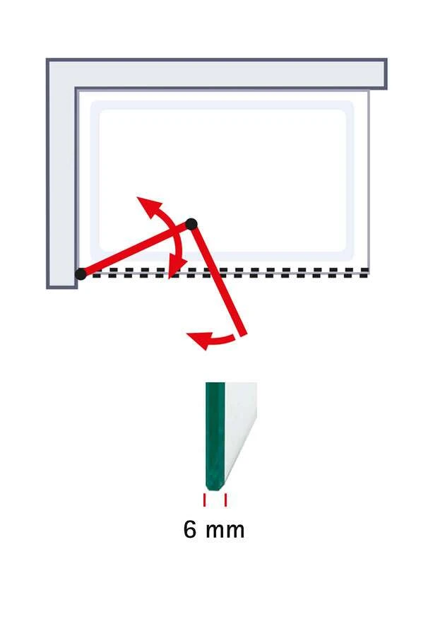 Schulte Garant 2.0 Duschwand Walk In Drehfalttür 2 Schulte Garant 2.0 Duschwand Walk In Drehfalttür – Bild 2