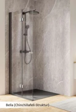 Schulte Garant 2.0 Duschwand Walk In Drehfalttür Black Style -Schulte 18533 12