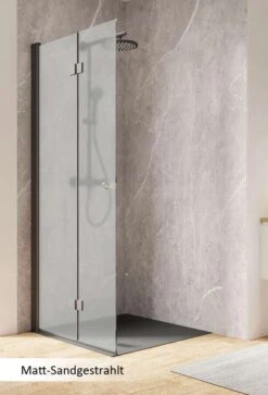 Schulte Garant 2.0 Duschwand Walk In Drehfalttür Black Style -Schulte 18533 9