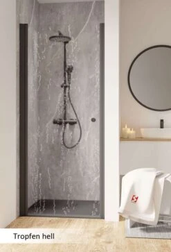 Schulte Garant 2.0 Drehtür In Nische Durchpendelbar Black Style -Schulte 18556 10