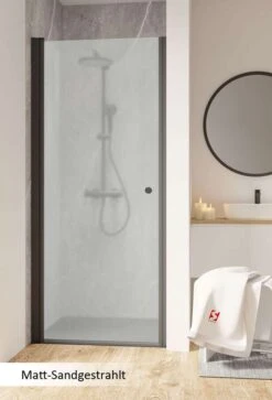 Schulte Garant 2.0 Drehtür In Nische Durchpendelbar Black Style -Schulte 18556 8