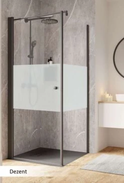 Schulte Garant 2.0 Drehtür Mit Gleichhoher Seitenwand Black Style -Schulte 18558 7