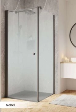 Schulte Garant 2.0 Drehtür Mit Gleichhoher Seitenwand Black Style -Schulte 18558 9