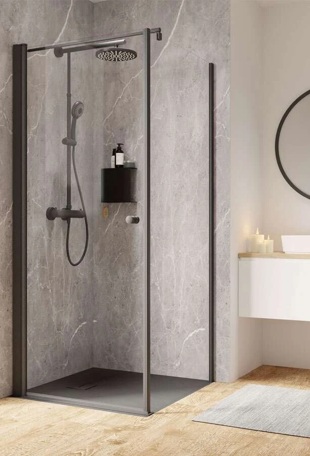 Schulte Garant 2.0 Drehtür Durchpendelbar Mit Gleichhoher Seitenwand Black Style 1 Schulte Garant 2.0 Drehtür Durchpendelbar Mit Gleichhoher Seitenwand Black Style