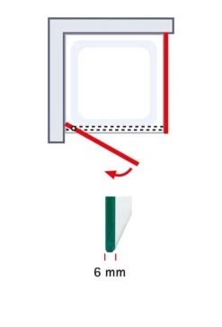 Schulte Garant 2.0 Drehtür Mit Verkürzter Seitenwand Auf Badewanne Black Style -Schulte 18924 9