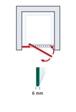 Schulte Garant 2.0 Drehtür An Nebenteil In Nische Black Style -Schulte 18930 2