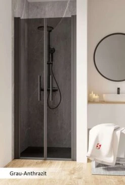 Schulte Garant 2.0 Pendeltür In Nische 2-teilig Black Style -Schulte 18948 2