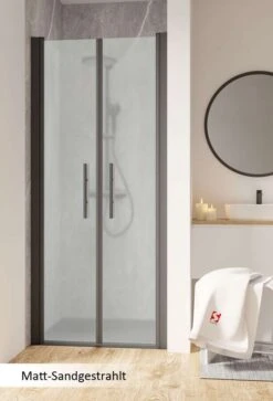 Schulte Garant 2.0 Pendeltür In Nische 2-teilig Black Style -Schulte 18948 5