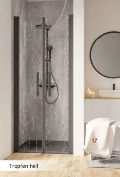 Schulte Garant 2.0 Pendeltür In Nische 2-teilig Black Style -Schulte 18948 7