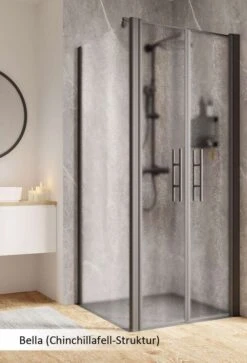 Schulte Garant 2.0 Pendeltür Mit Seitenwand 2-teilig Black Style -Schulte 18950 2