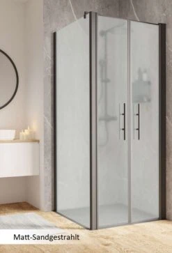 Schulte Garant 2.0 Pendeltür Mit Seitenwand 2-teilig Black Style -Schulte 18950 5