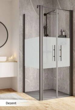 Schulte Garant 2.0 Pendeltür Mit Seitenwand 2-teilig Black Style -Schulte 18950 6