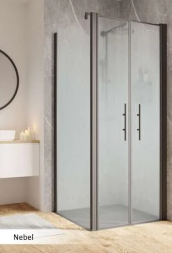 Schulte Garant 2.0 Pendeltür Mit Seitenwand 2-teilig Black Style -Schulte 18950 8