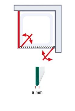 Schulte Garant 2.0 Pendeltür Mit Seitenwand 2-teilig Black Style -Schulte 18950 9