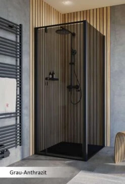 Schulte Trend 2.0 Drehtür Inklusive Seitenwand Black Style -Schulte 19208 3