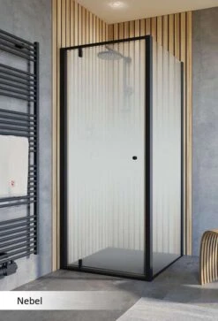 Schulte Trend 2.0 Drehtür Inklusive Seitenwand Black Style -Schulte 19208 8