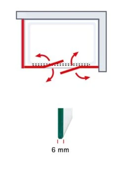 Schulte Garant 2.0 Pendeltür Mit Seitenwand 4-teilig Black Style -Schulte 19211 10