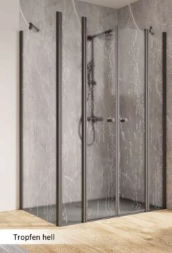 Schulte Garant 2.0 Pendeltür Mit Seitenwand 4-teilig Black Style -Schulte 19211 7