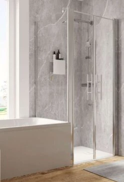 Schulte Garant 2.0 Pendeltür Inklusive Verkürzter Seitenwand 2-teilig