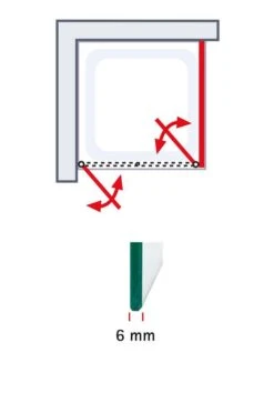 Schulte Garant 2.0 Pendeltür Inklusive Verkürzter Seitenwand 2-teilig -Schulte 19212 9