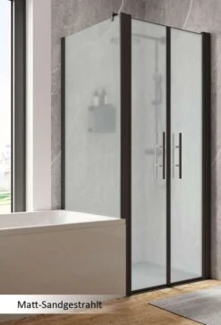 Schulte Garant 2.0 Pendeltür Inklusive Verkürzter Seitenwand 2-teilig Black Style -Schulte 19213 5