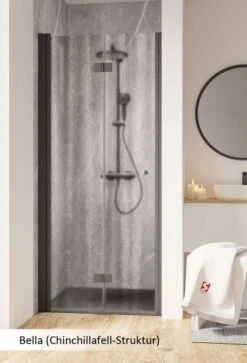 Schulte Garant 2.0 Drehfalttür In Nische Black Style -Schulte 19215 2