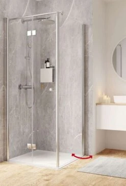 Schulte Garant 2.0 Drehfalttür Inklusive Schwenkbare Seitenwand