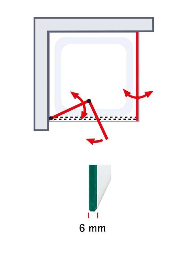 Schulte Garant 2.0 Drehfalttür Inklusive Schwenkbare Seitenwand 4 Schulte Garant 2.0 Drehfalttür Inklusive Schwenkbare Seitenwand – Bild 4