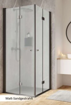 Schulte Garant 2.0 Drehfalttür Als Eckeinstieg Black Style -Schulte 19303 6