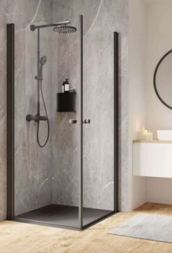 Schulte Garant 2.0 Eckeinstieg 2-teilig Black Style