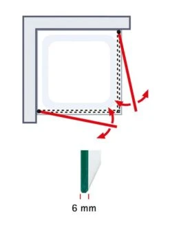 Schulte Garant 2.0 Eckeinstieg 2-teilig Black Style -Schulte 19304 8