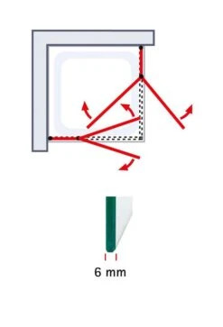 Schulte Garant 2.0 Eckeinstieg 4-teilig Black Style -Schulte 19309 2