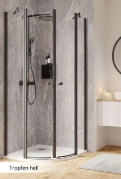 Schulte Garant 2.0 Runddusche 4-teilig Asymmetrisch Black Style -Schulte 19316 3