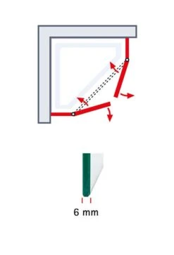 Schulte Garant 2.0 Fünfeckdusche 4-teilig -Schulte 19317 2
