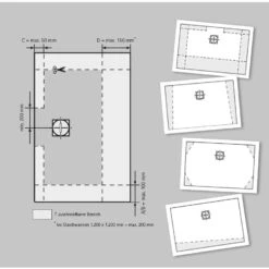 Schulte Duschwanne Mineralguss Plan Steinstruktur Mit Zuschnitt -Schulte 19330 3