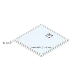 Schulte Duschwanne Mineralguss Plan Steinstruktur Mit Zuschnitt -Schulte 19330 4