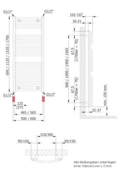 Schulte Badheizkörper Europa Steckerfertig, Heizstab 5, Version Rechts 7 Schulte Badheizkörper Europa Steckerfertig, Heizstab 5, Version Rechts -Schulte 19754 3