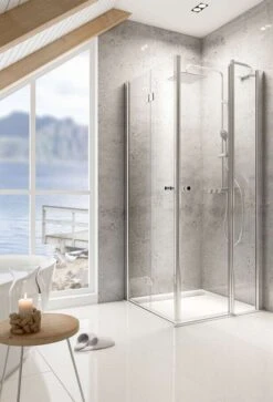 Schulte Garant Eckeinstieg Kombination Aus Delta Lux II Und Drehfalttür