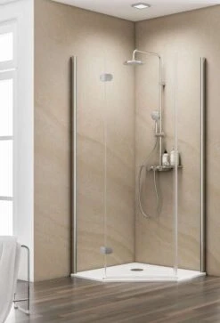 Schulte MasterClass Fünfeckdusche 3-teilig / 4-teilig