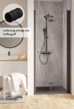 Schulte Garant 2.0 Drehfalttür In Nische Express Plus Black Style