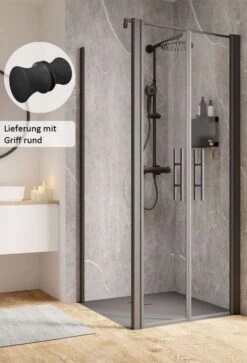 Schulte Garant 2.0 Pendeltür Inklusive Seitenwand Express Plus Black Style