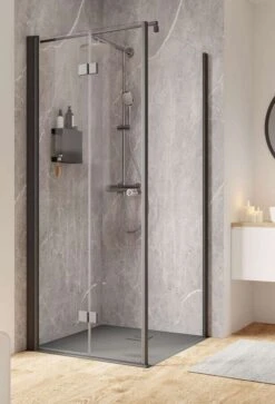 Schulte Garant 2.0 Drehfalttür Inklusive Seitenwand Express Plus Black Style