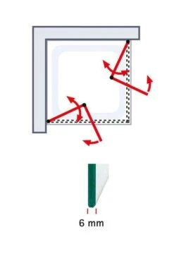 Schulte Garant 2.0 Drehfalttür Als Eckeinstieg Barrierefrei Express Plus Black Style -Schulte 20078 2
