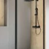 Schulte Toura Duschwand Walk In Mit Beweglichem Element Black Style