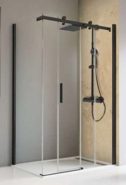 Schulte Toura Schiebetür-Gleittür Inklusive Seitenwand 8 Mm Black Style