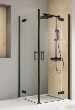 Schulte Toura Eckeinstieg 4-teilig 8 Mm Black Style