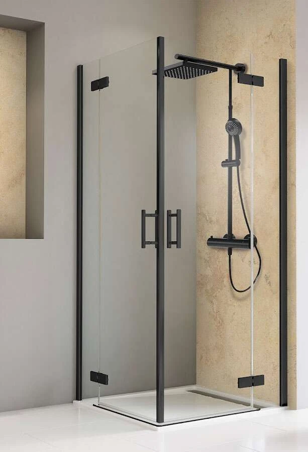 Schulte Toura Eckeinstieg 4-teilig 8 Mm Black Style 1 Schulte Toura Eckeinstieg 4-teilig 8 Mm Black Style